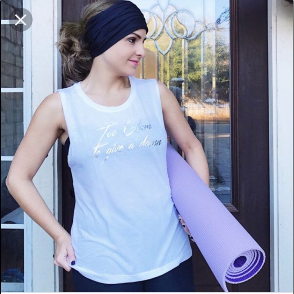Too Glam To Give A Damn Muscle Tank Express XS NWT